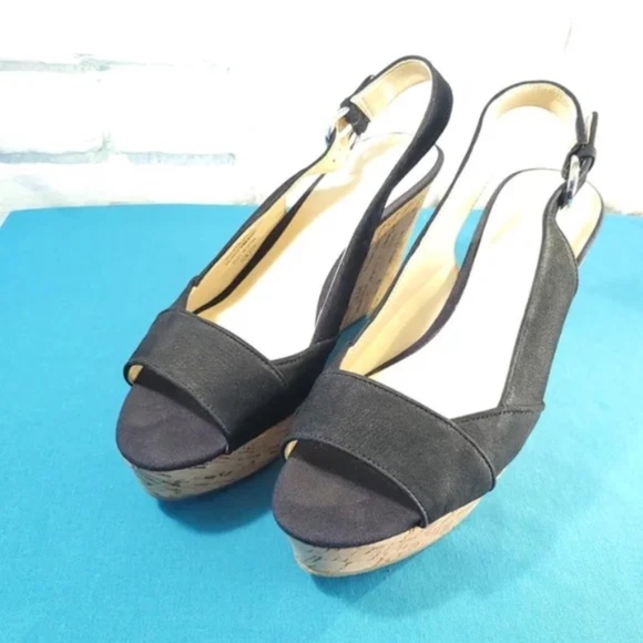 Black Wedge Caballo Espadrille Sandals - Picture 7 of 7